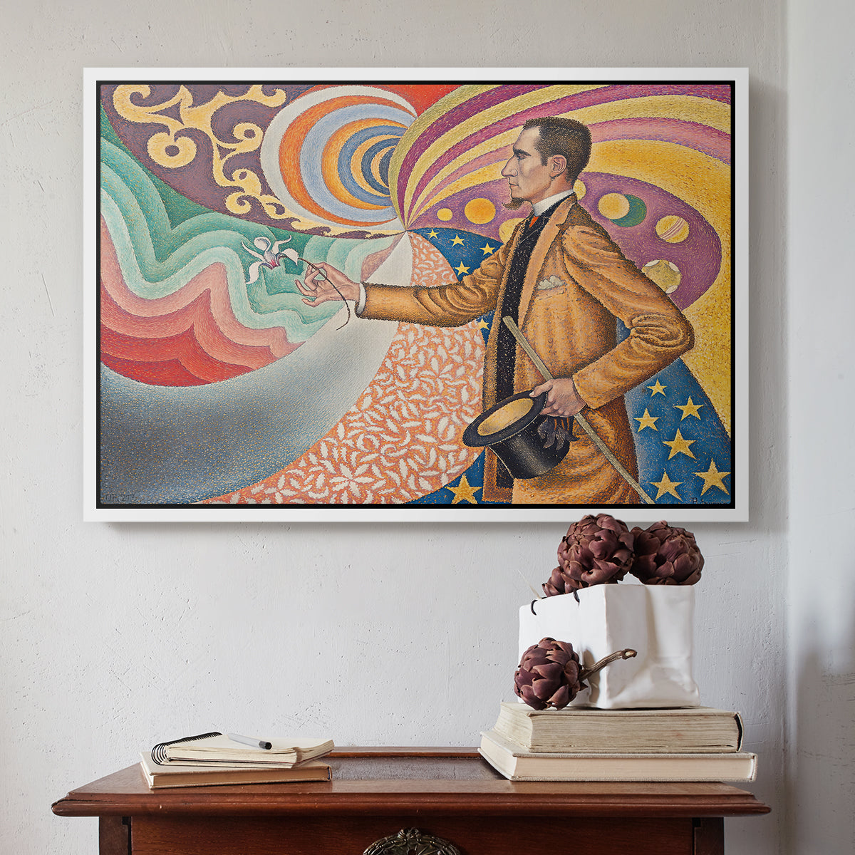 Portrait of Félix Fénéon, 1890 - Floater Framed Canvas Print