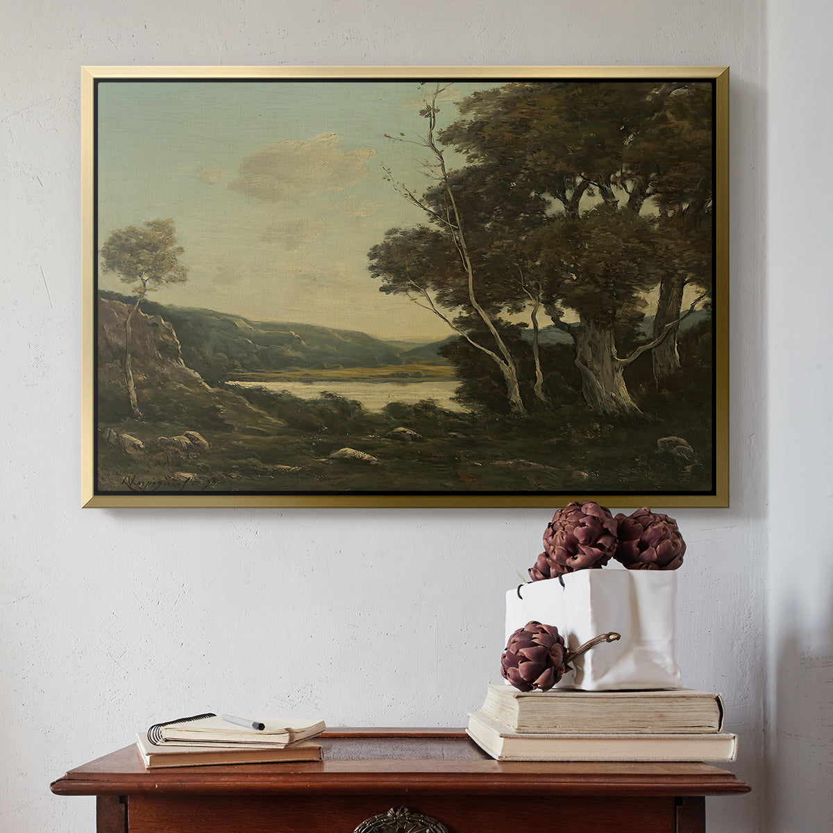 Landscape, 1898 - Floater Framed Canvas Print
