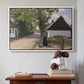 Danish Village Street with Woman and Milkman, 1880 - Floater Framed Canvas Print
