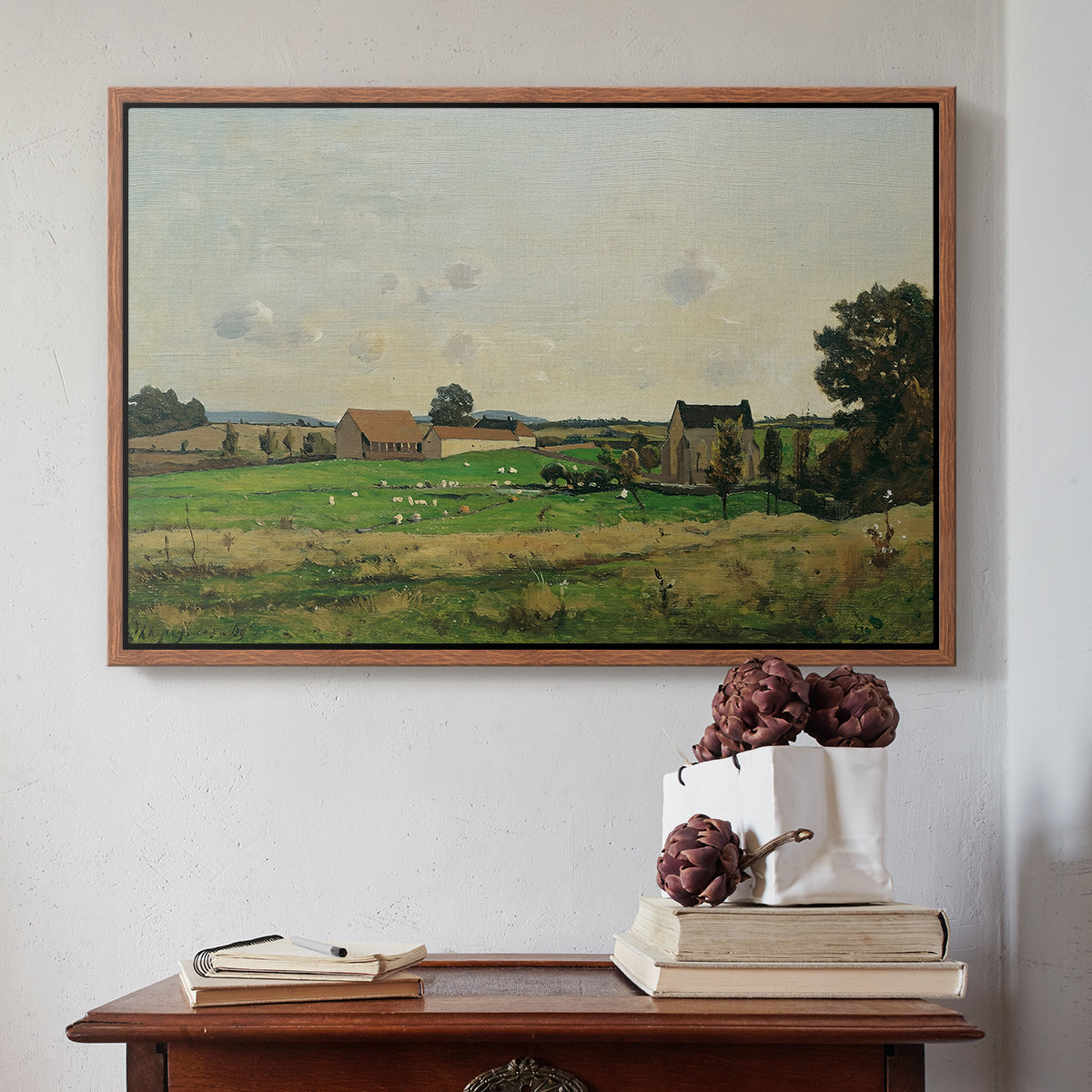 The Saulce Estate, 1869 - Floater Framed Canvas Print