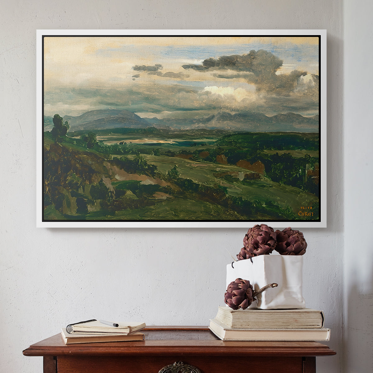 Civita Castellana, c. 1860s - Floater Framed Canvas Print
