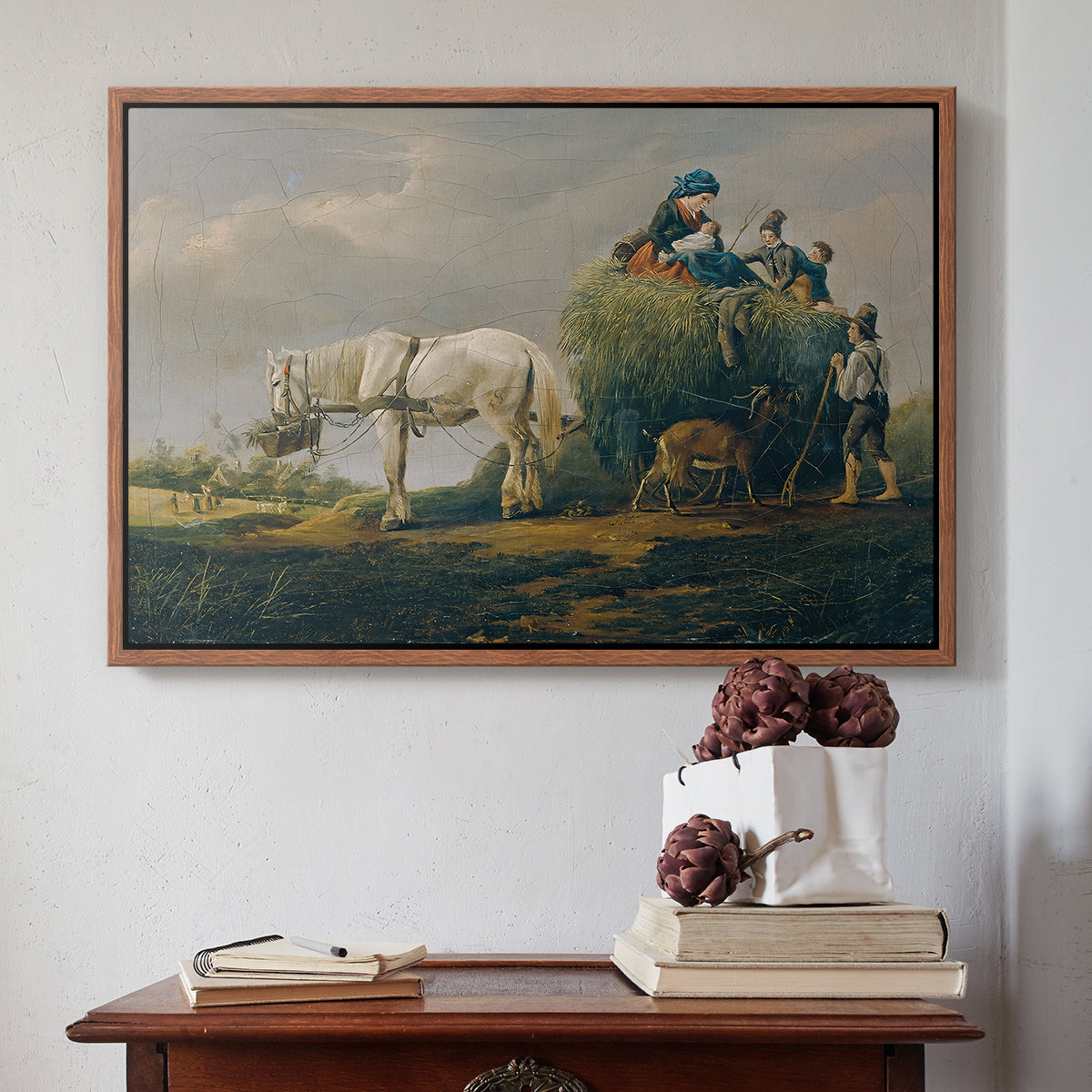 The Hay Wagon (Der Heuwagen), 1824 - Floater Framed Canvas Print