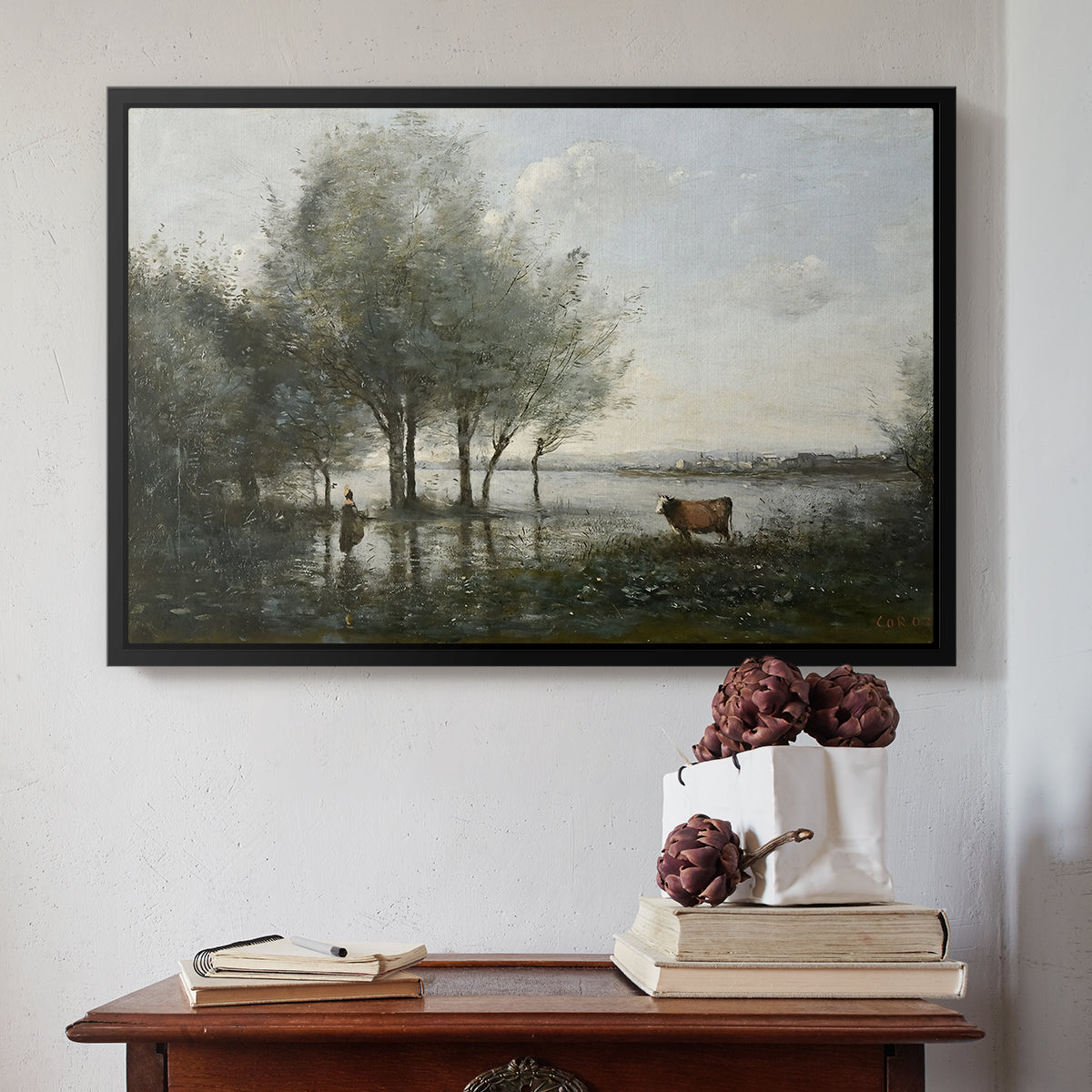 The Marsh (Le Marais), c. 1865-1870 - Floater Framed Canvas Print