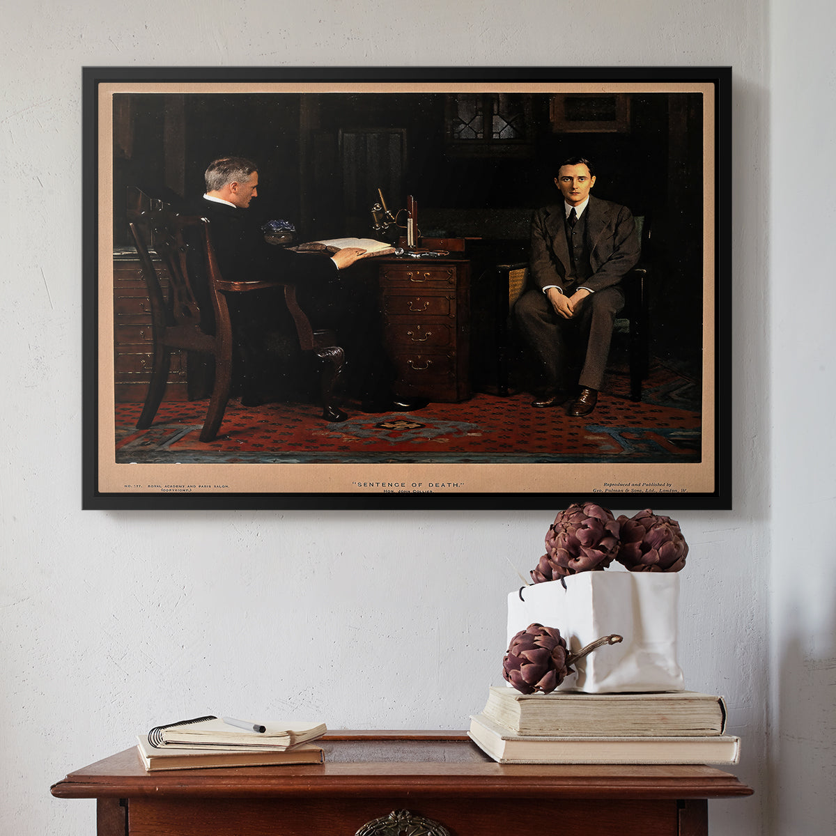 The Sentence of Death, 1908 - Floater Framed Canvas Print