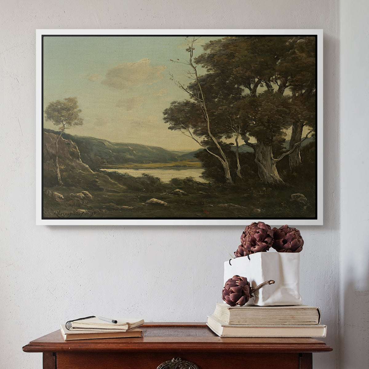 Landscape, 1898 - Floater Framed Canvas Print