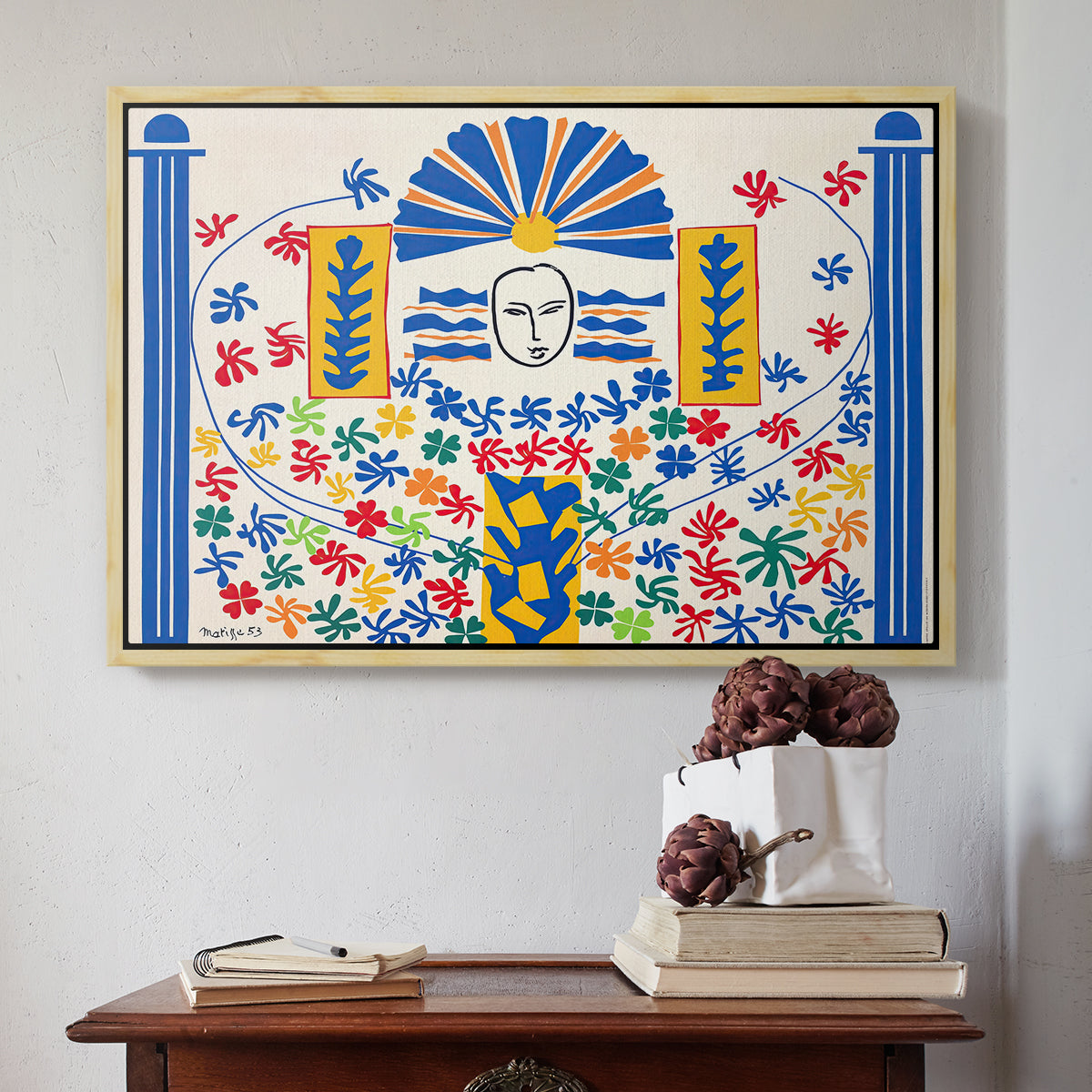 Apollo (Apollon), 1953 - Floater Framed Canvas Print