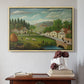 Pastoral Landscape with Stream, Fisherman and Strollers, 1875-1880 - Floater Framed Canvas Print