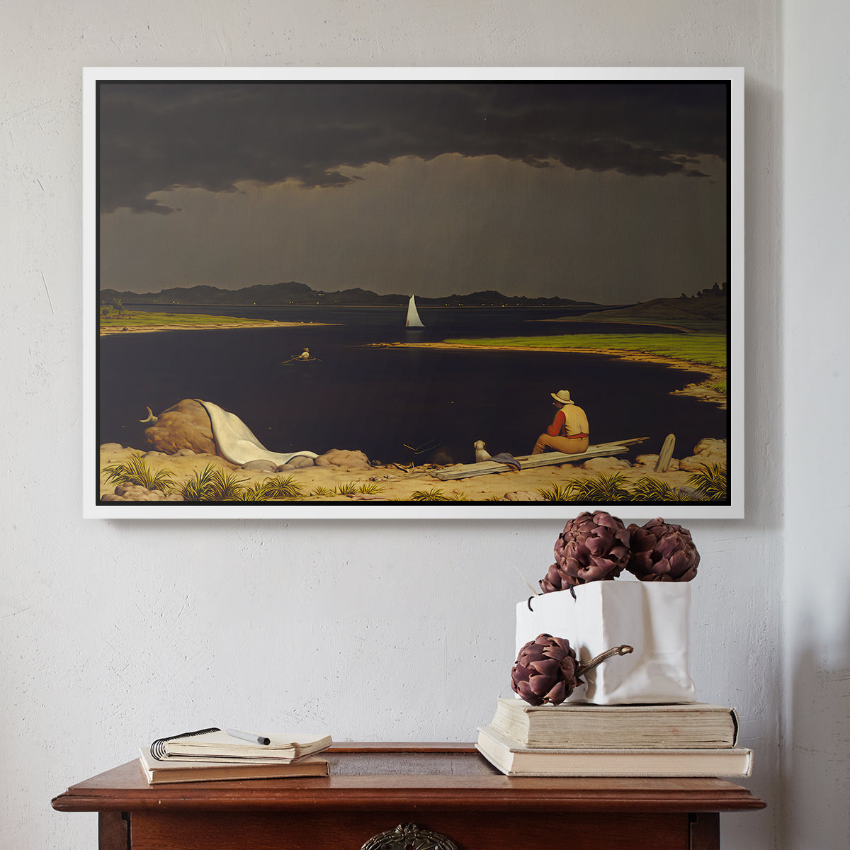 Approaching Thunder Storm, 1859 - Floater Framed Canvas Print
