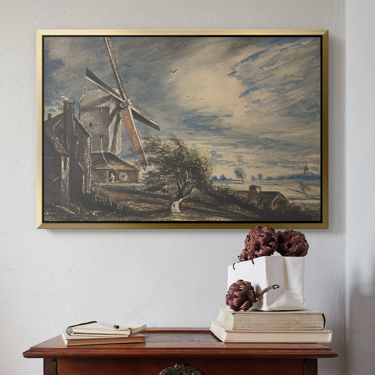 A Mill Near Colchester, c. 1833 - Floater Framed Canvas Print