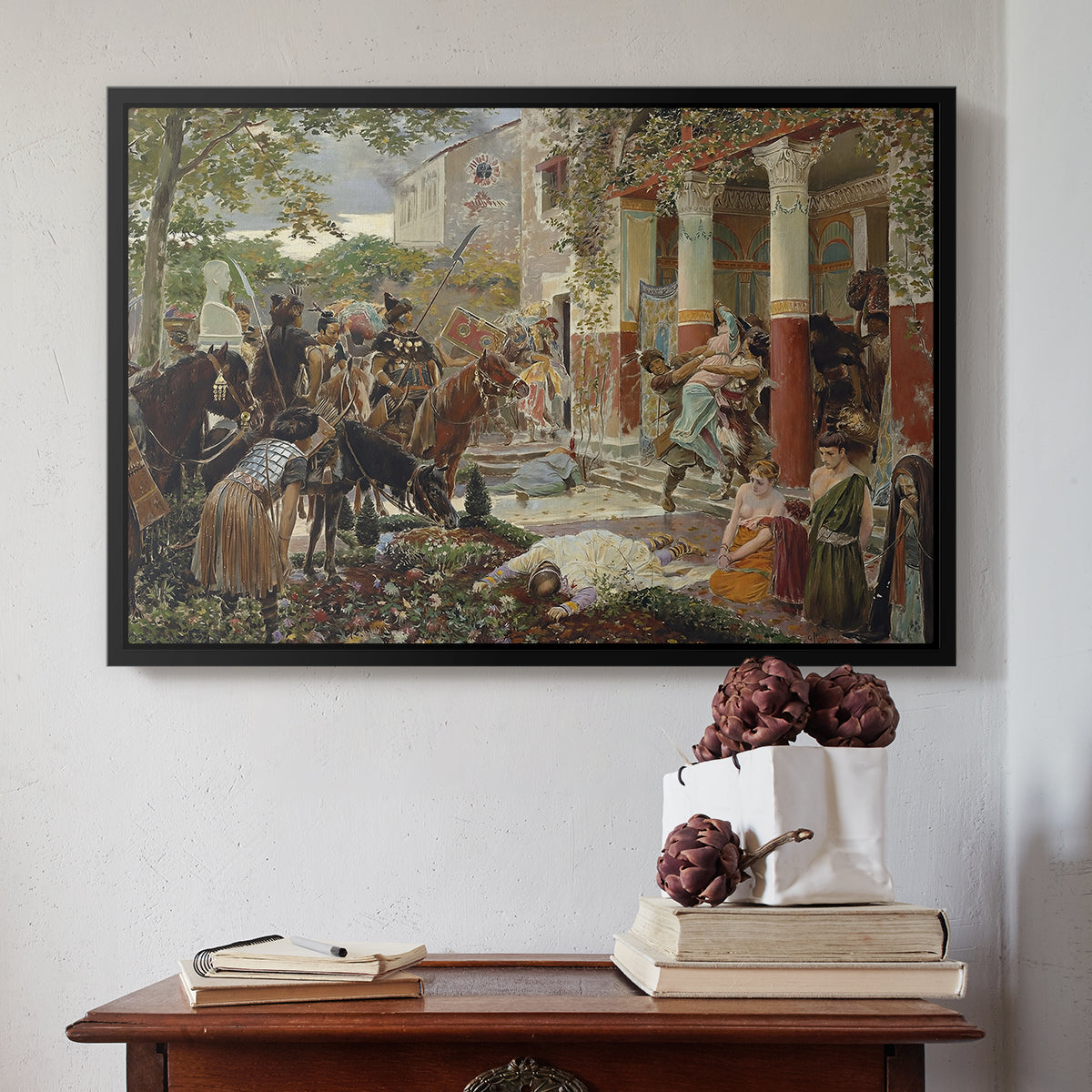 Onslaught of the Tartars, c. 1938 - Floater Framed Canvas Print