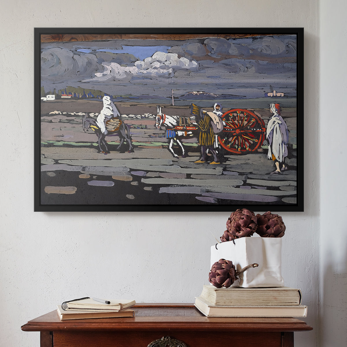 Country Road (Landstrasse), 1905 - Floater Framed Canvas Print