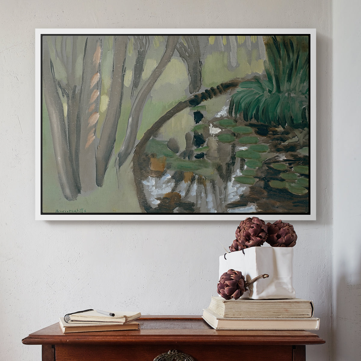 The Stream, Maintenon, 1918 - Floater Framed Canvas Print