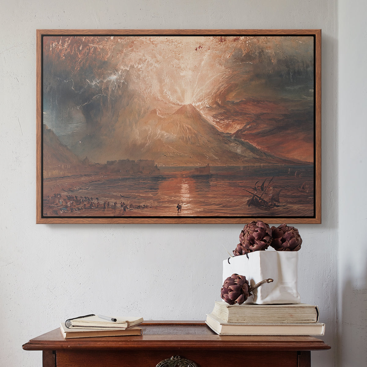 Vesuvius in Eruption, c. 1817 - Floater Framed Canvas Print