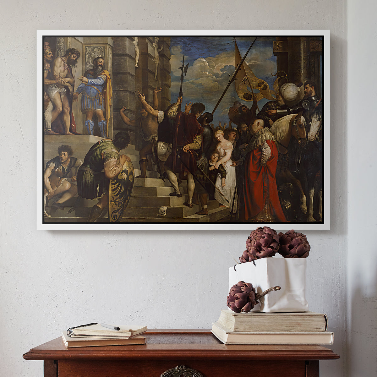 Ecce Homo, c. 1543 - Floater Framed Canvas Print