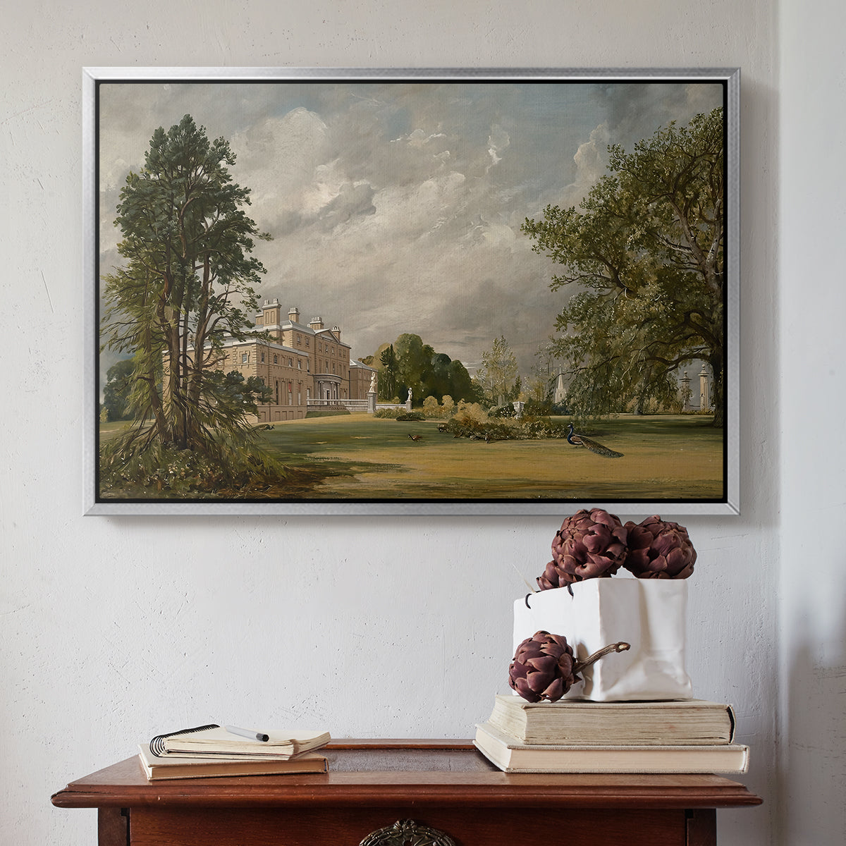 Malvern Hall, 1821 - Floater Framed Canvas Print