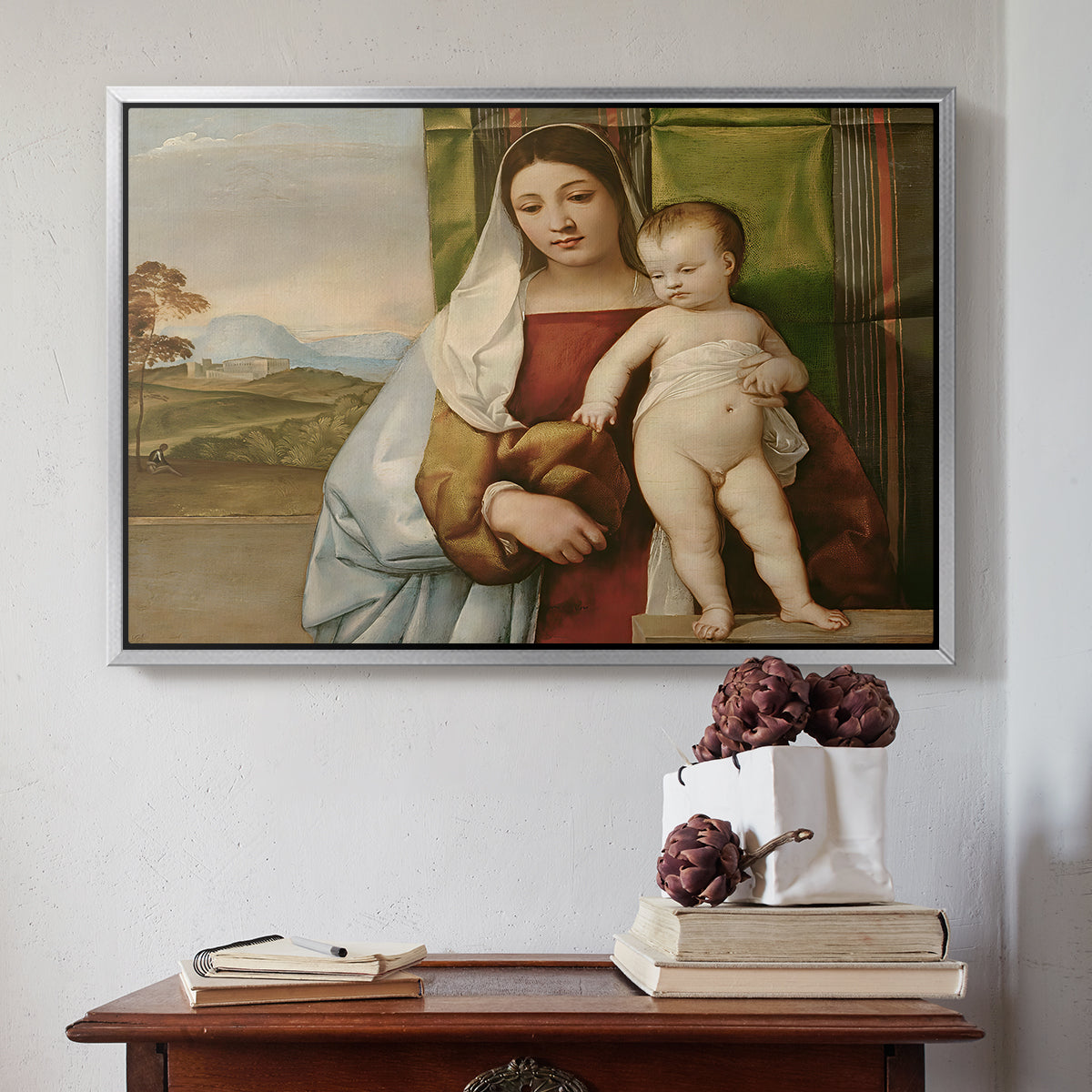 The Gypsy Madonna (La Zingarella), c. 1510-1511 - Floater Framed Canvas Print