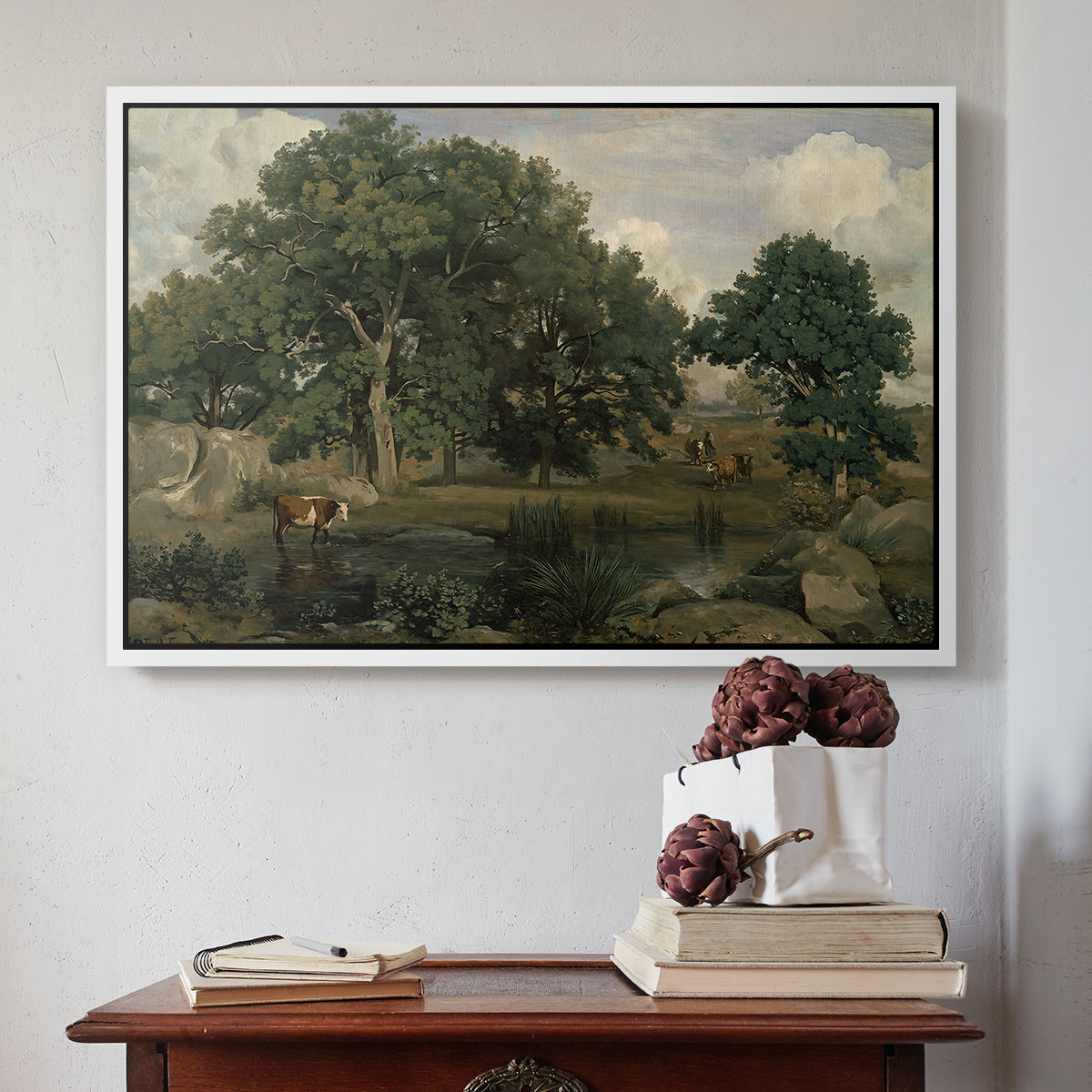 Forest of Fontainebleau, 1846 - Floater Framed Canvas Print