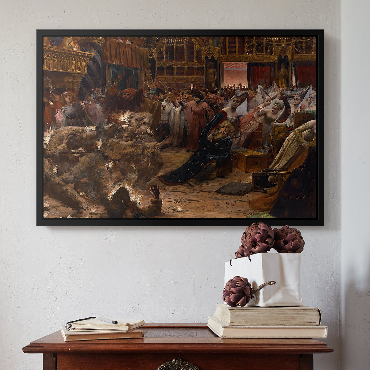 Ball of the Burning Men, 1889 - Floater Framed Canvas Print