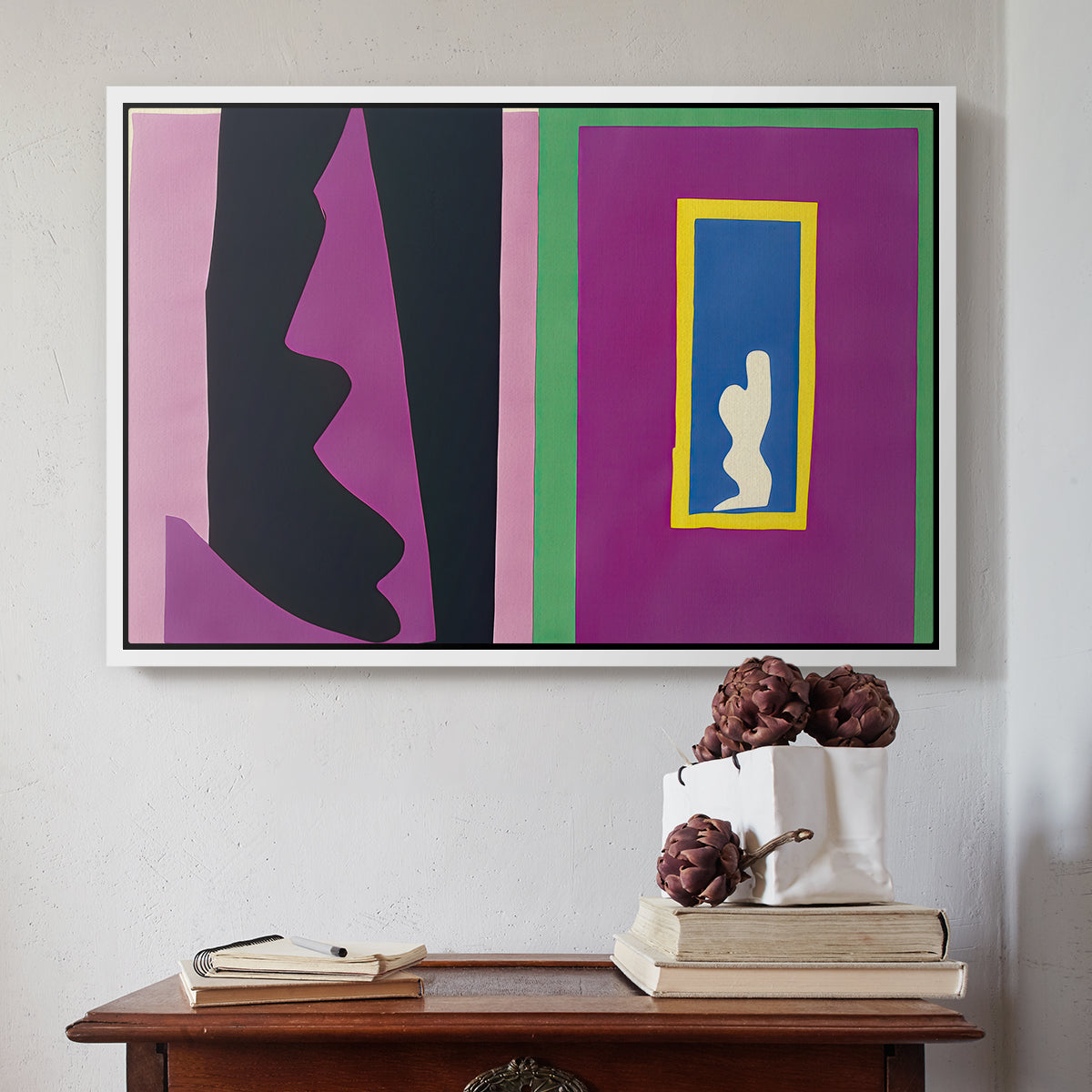 Destiny (Le destin), from Jazz, 1947 - Floater Framed Canvas Print