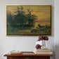 Wallowing Deer on the Shore of a Mountain Lake, c. 1850 - Floater Framed Canvas Print