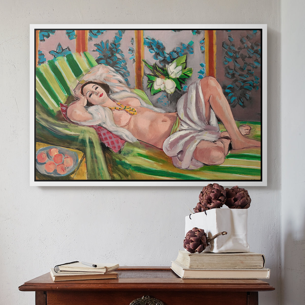 Odalisque Couchée Aux Magnolias, c. 1923 - Floater Framed Canvas Print