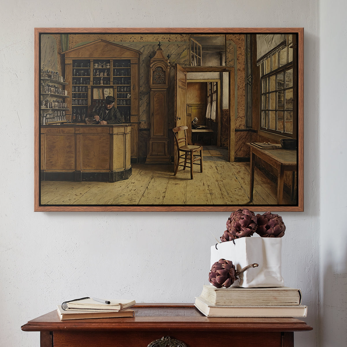 The Old Inn 'Het Loodshuis' in Antwerp, 1877 - Floater Framed Canvas Print