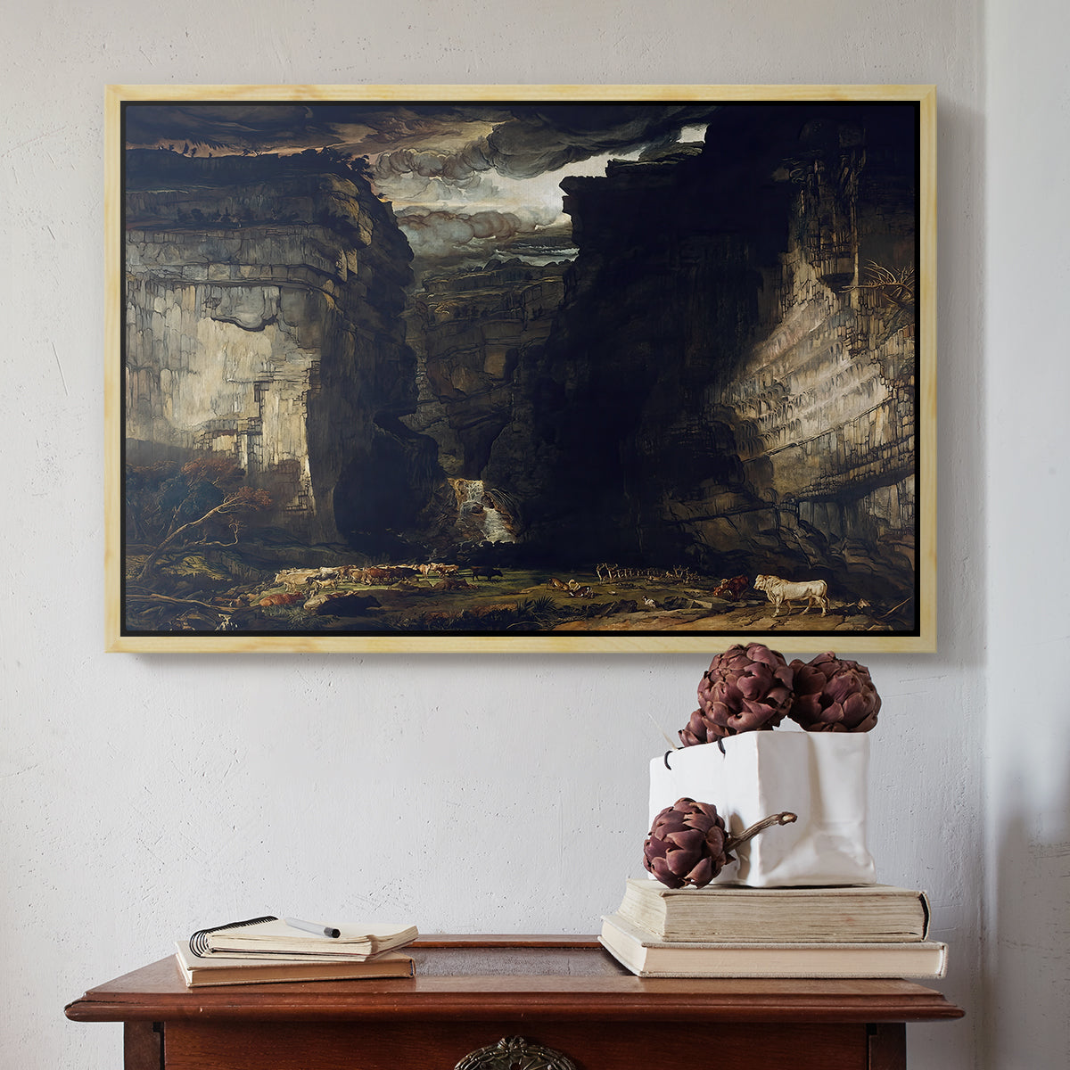Gordale Scar, c. 1811-1813 - Floater Framed Canvas Print