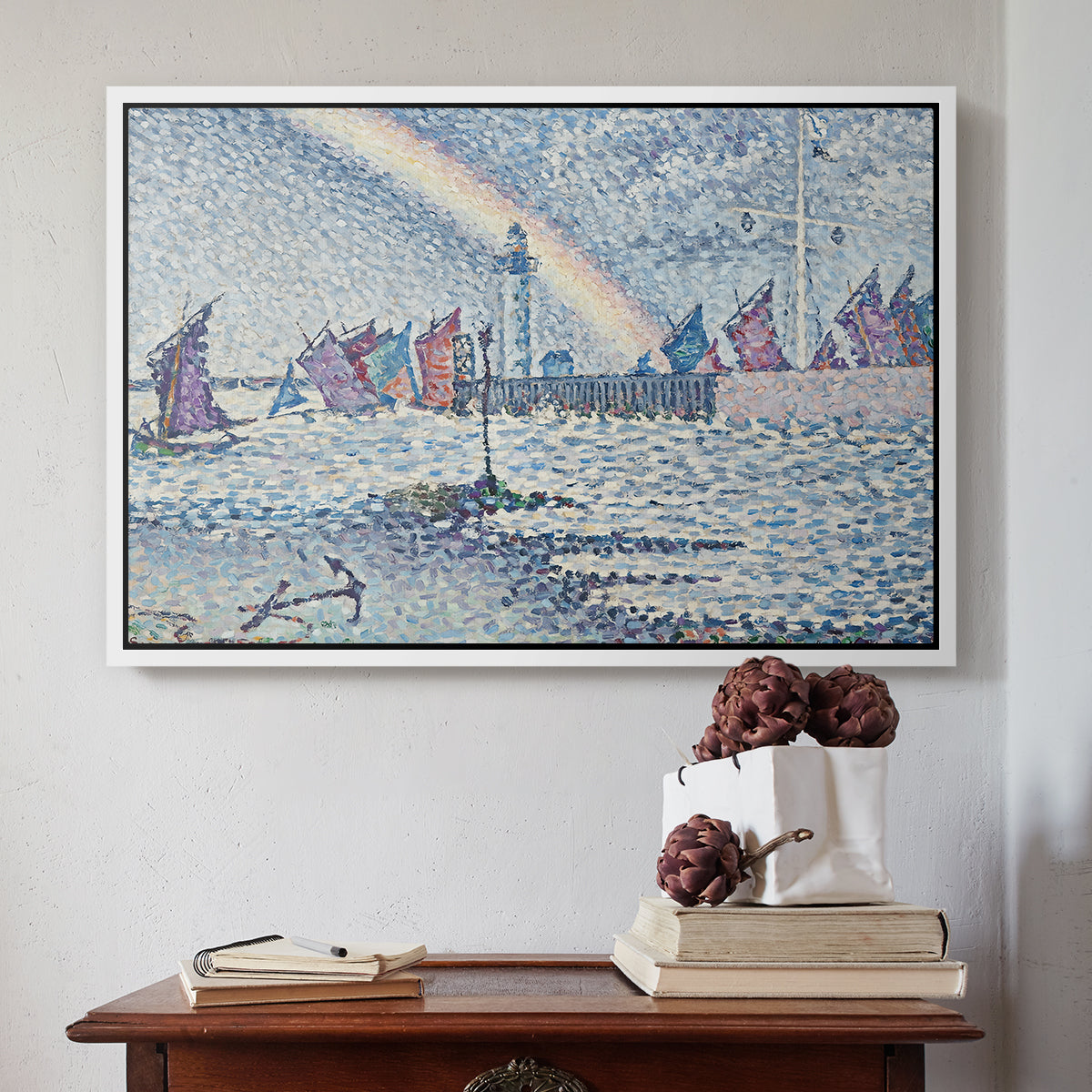 Entrance to the Port of Honfleur, 1899 - Floater Framed Canvas Print