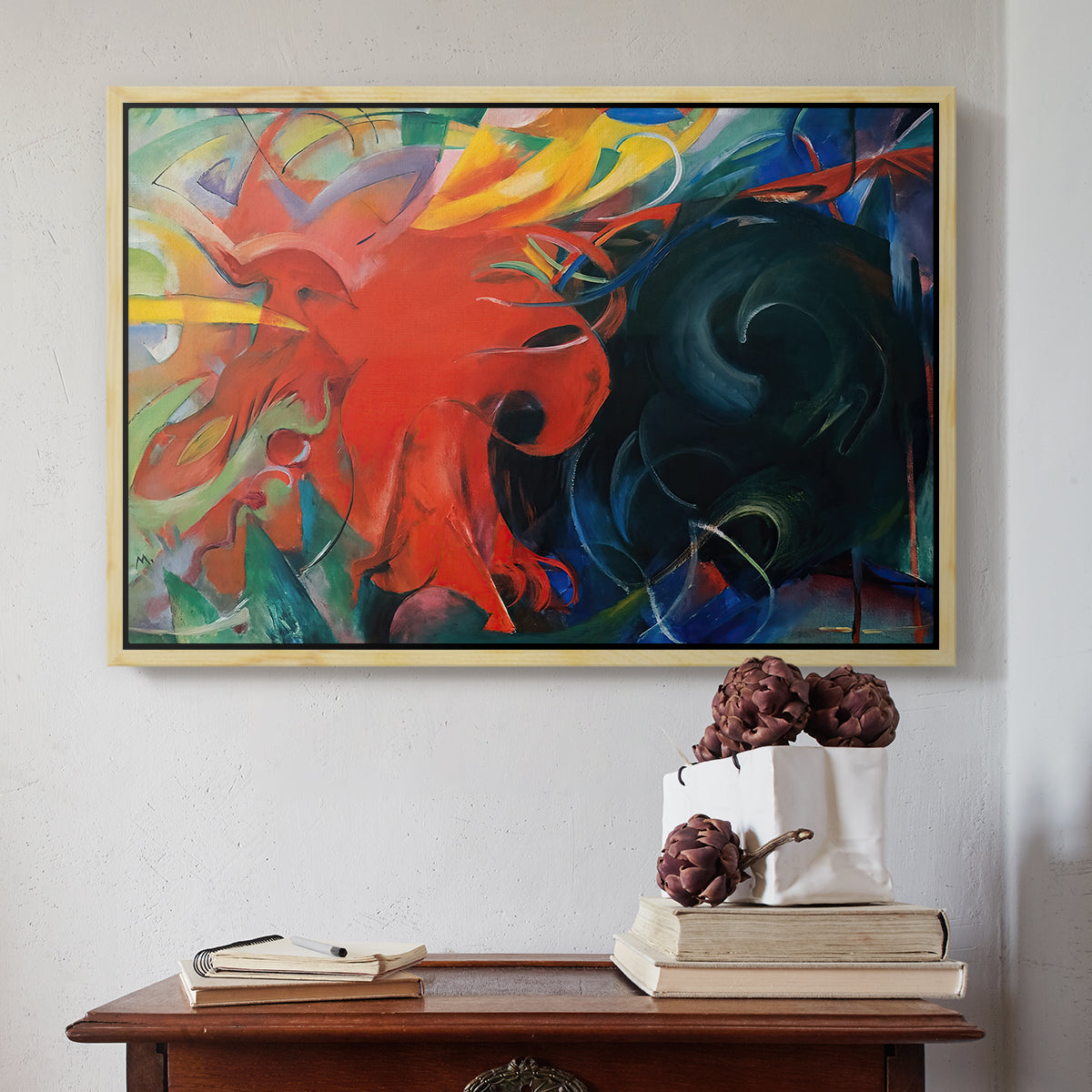 Fighting Forms, 1914 - Floater Framed Canvas Print