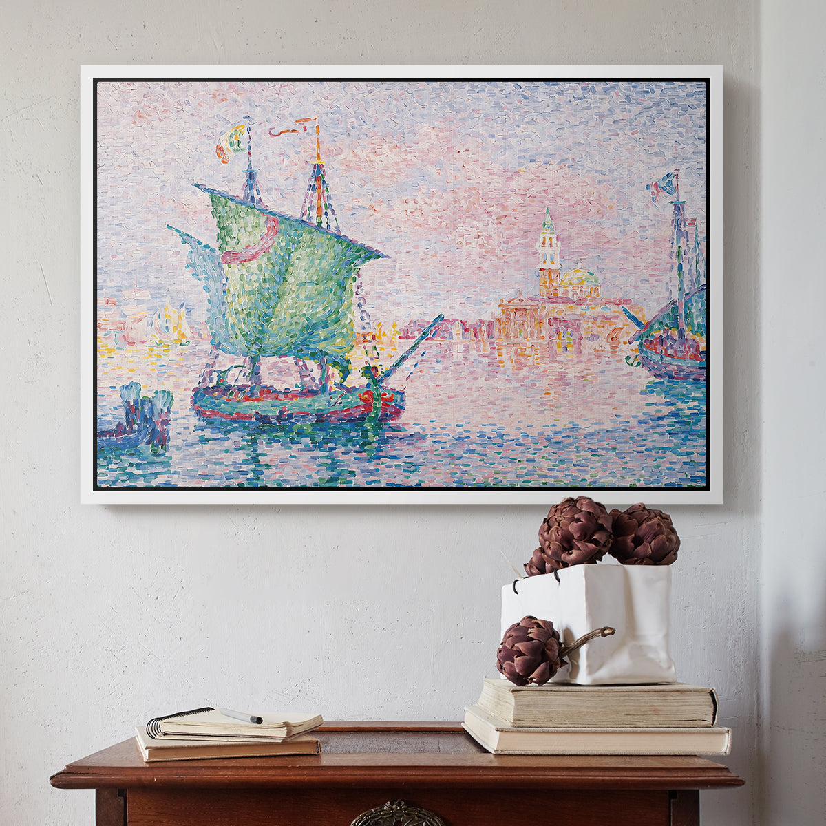 Venice, the Pink Cloud, 1909 - Floater Framed Canvas Print