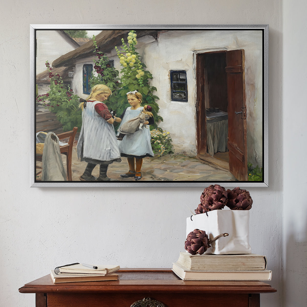 Have You Seen My Kitten?, 1914 - Floater Framed Canvas Print