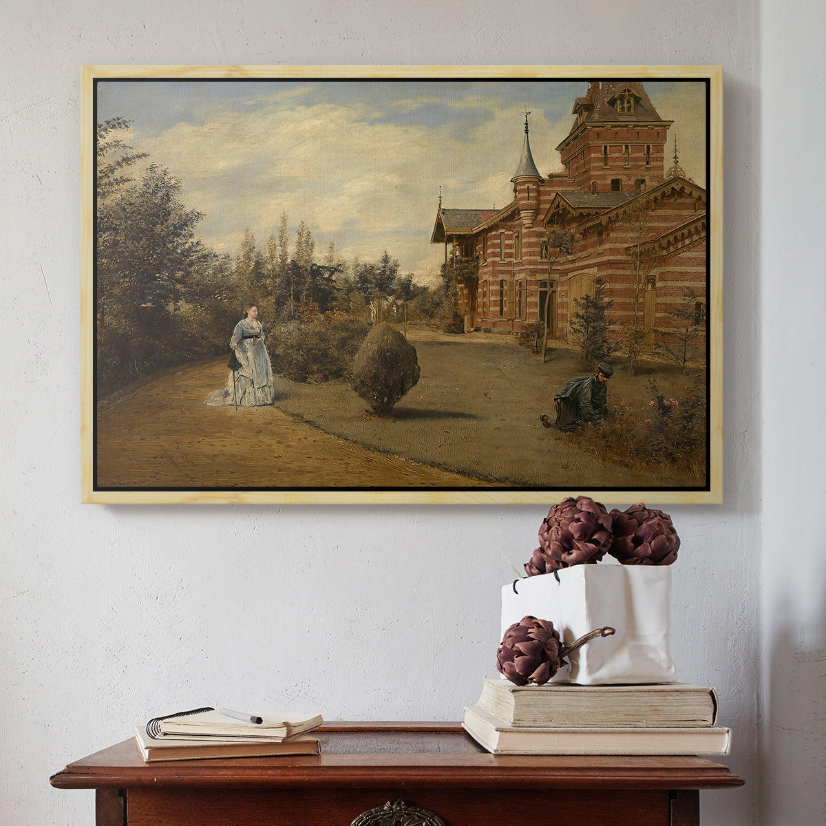 The Country House of Gustave Coûteaux, 1871 - Floater Framed Canvas Print