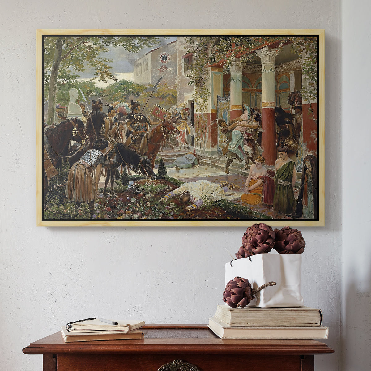 Onslaught of the Tartars, c. 1938 - Floater Framed Canvas Print