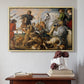 The Wolf and Fox Hunt, c. 1616 - Floater Framed Canvas Print