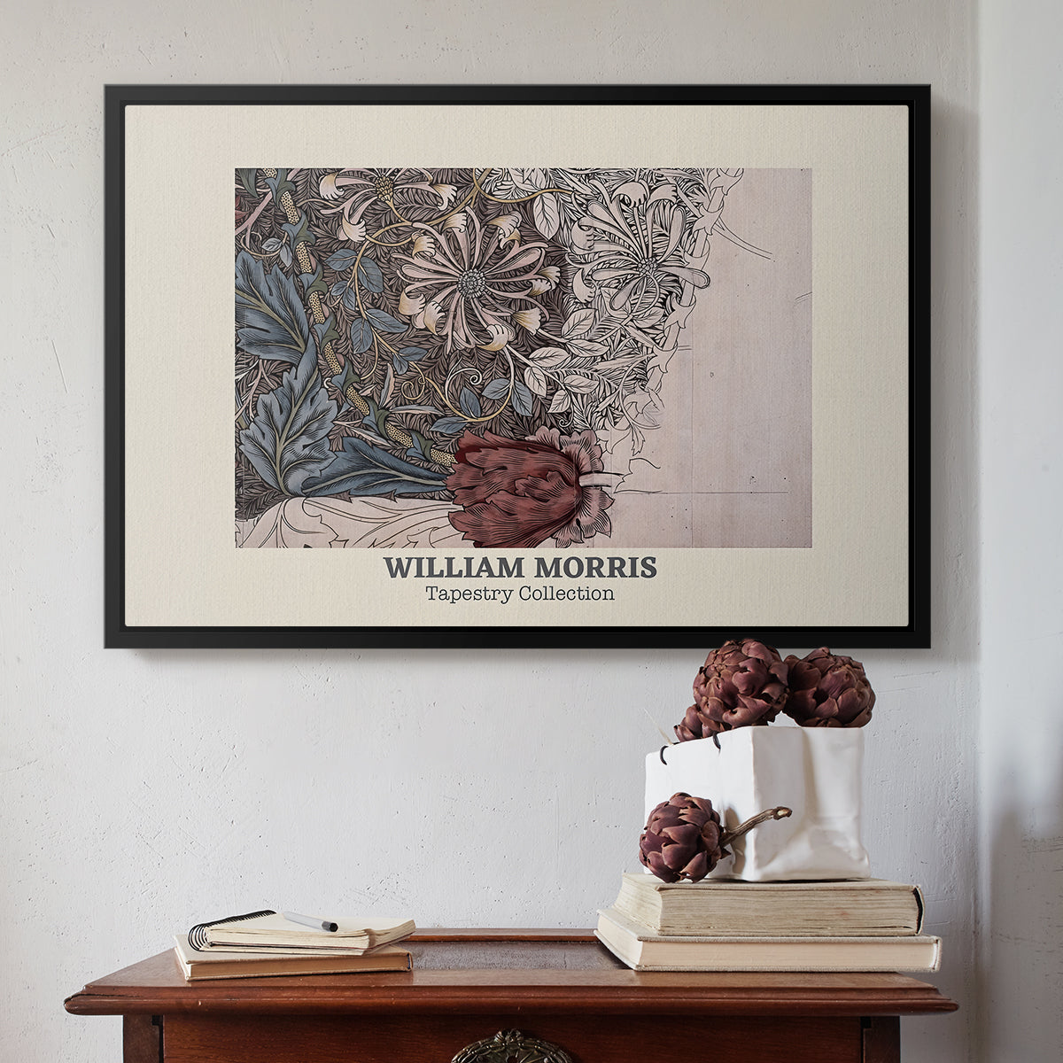 Honeysuckle (Tapestry Collection), 1874 - Floater Framed Canvas Print
