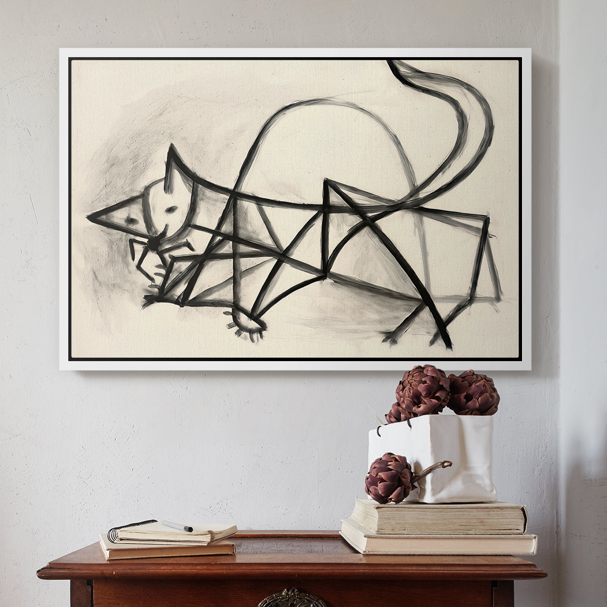 Study of a Cat (Étude de chat), 1946 - Floater Framed Canvas Print