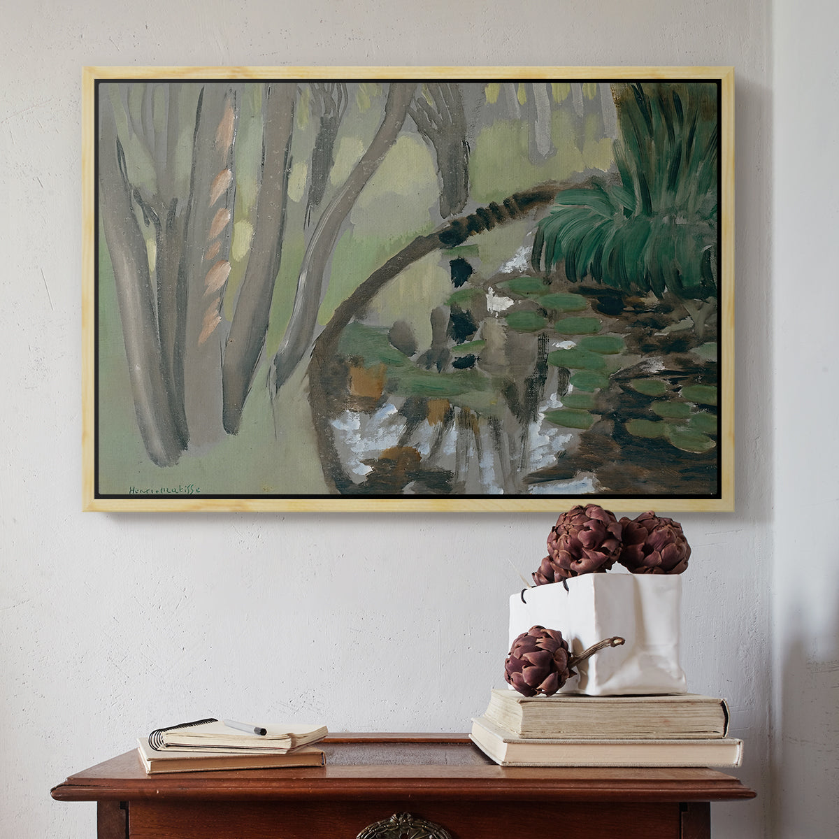 The Stream, Maintenon, 1918 - Floater Framed Canvas Print