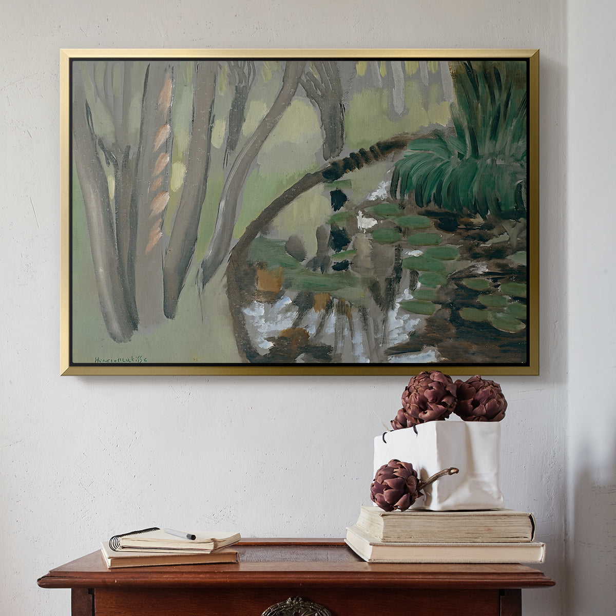 The Stream, Maintenon, 1918 - Floater Framed Canvas Print