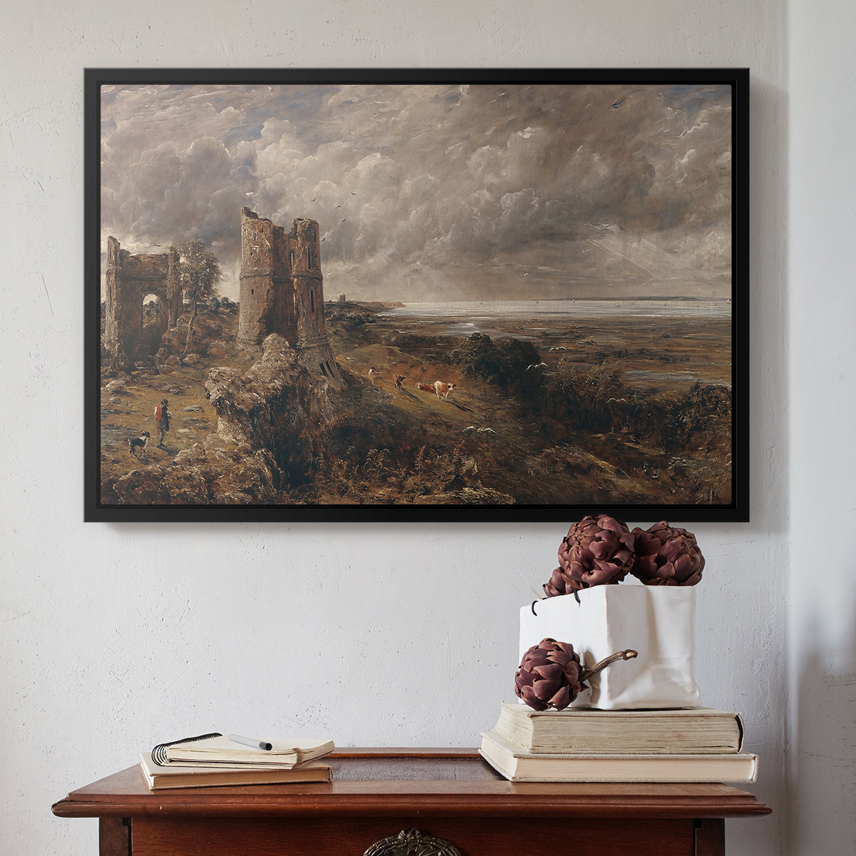 Hadleigh Castle, Mouth of Thames, c. 1829 - Floater Framed Canvas Print