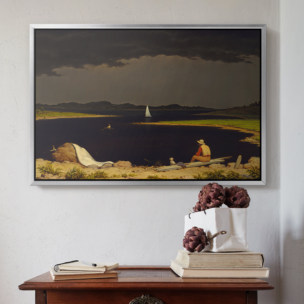 Approaching Thunder Storm, 1859 - Floater Framed Canvas Print