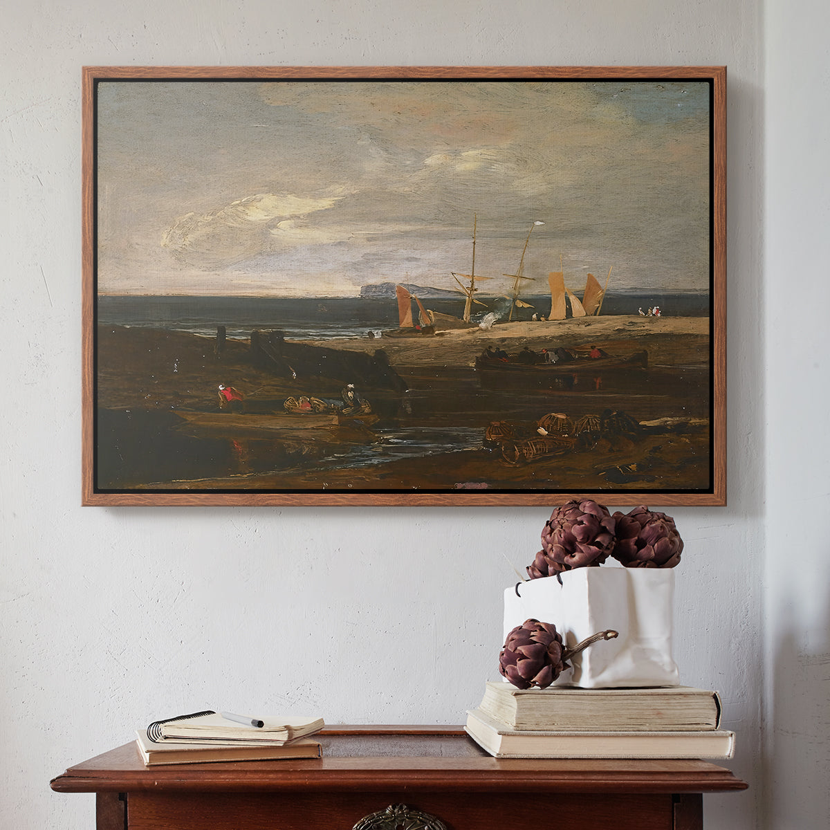 A Scene on the English Coast, c. 1798 - Floater Framed Canvas Print