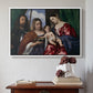 Madonna and Child with Saints Dorothy and George, c. 1516 - Floater Framed Canvas Print