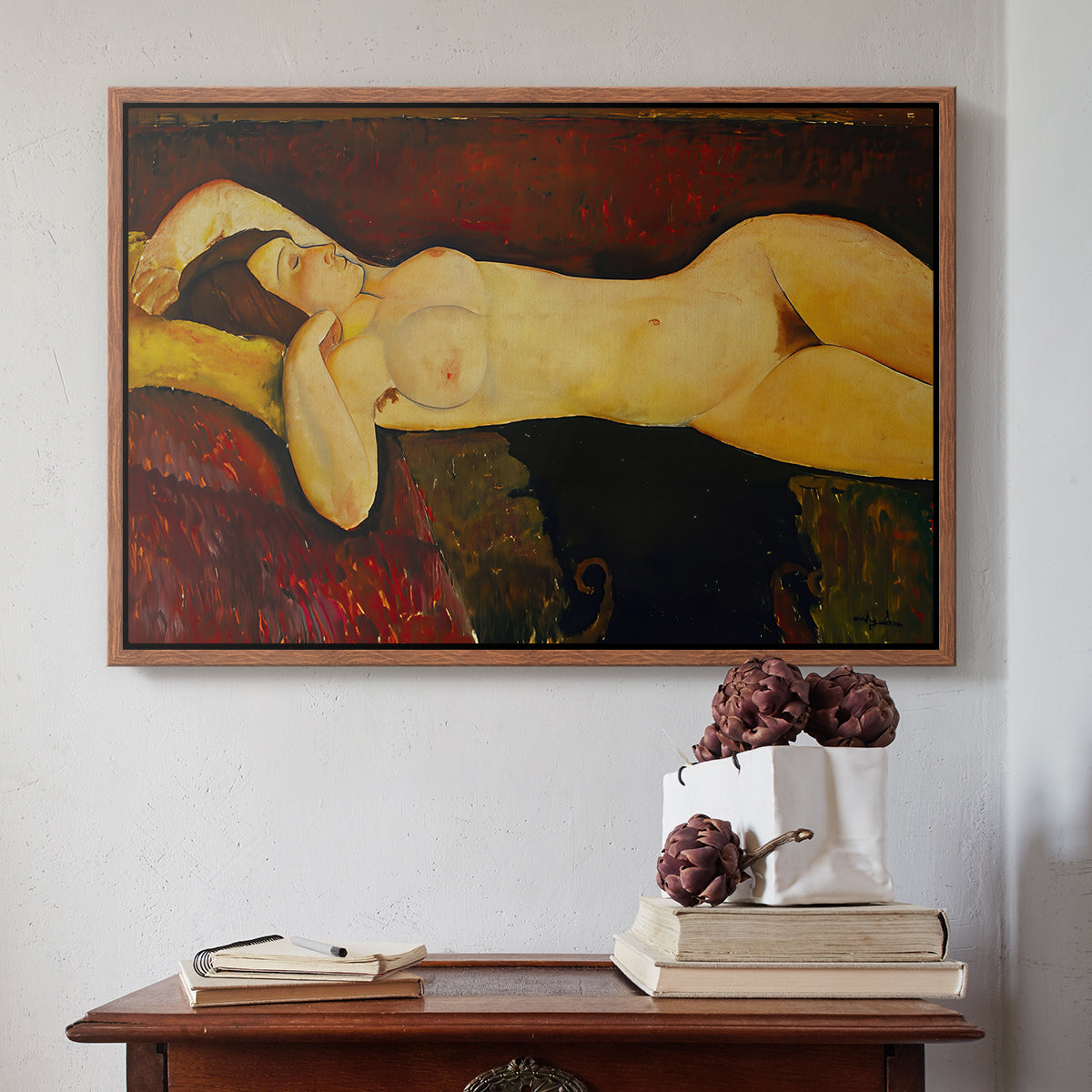 Reclining Nude (Nu couché), 1919 - Floater Framed Canvas Print