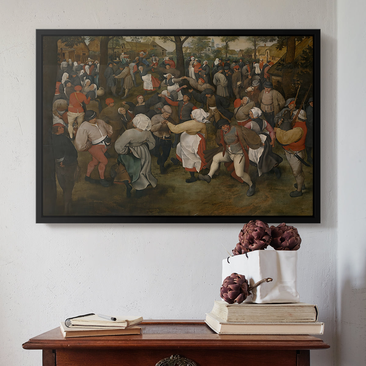 The Wedding Dance, c. 1566 - Floater Framed Canvas Print