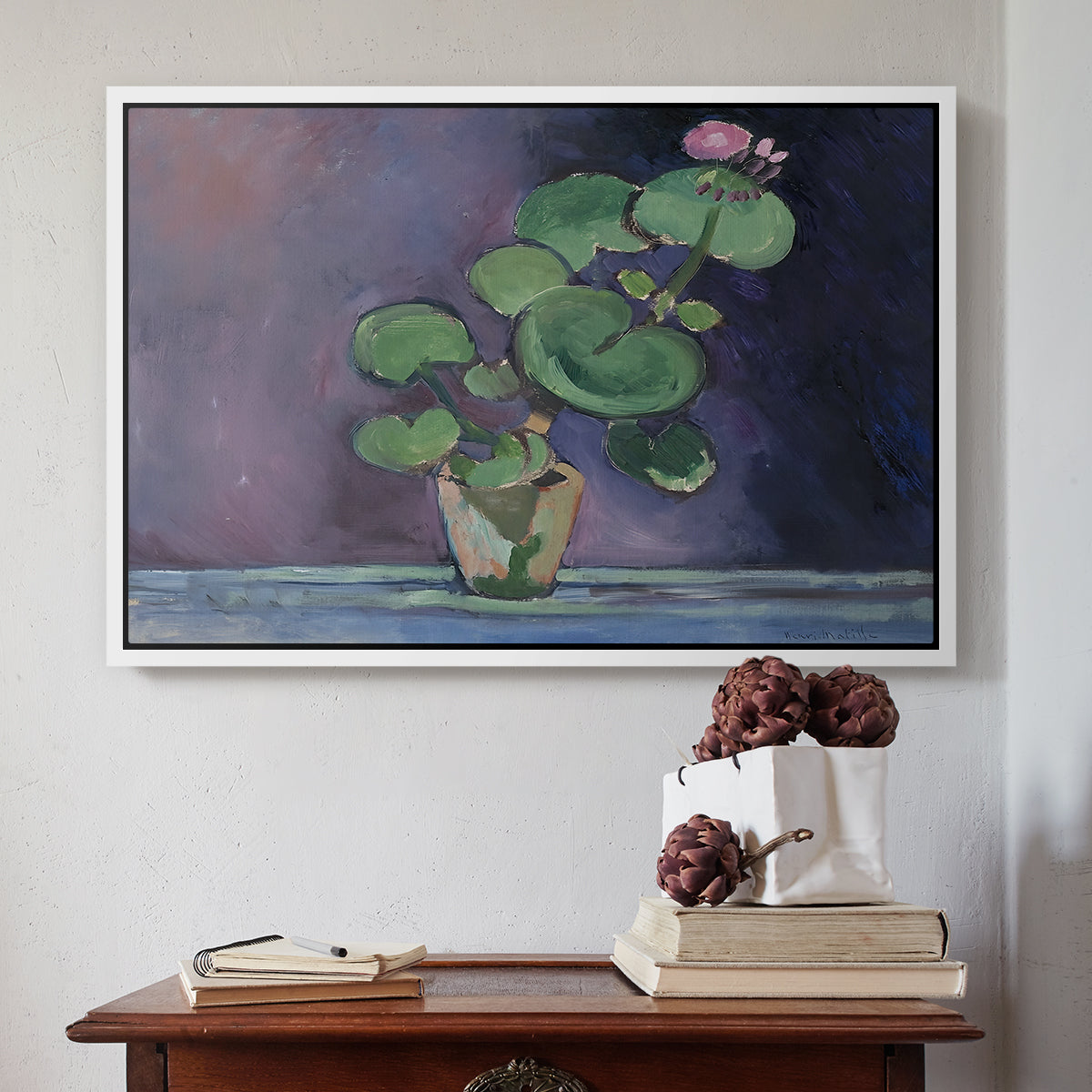 Geranium, 1909 - Floater Framed Canvas Print