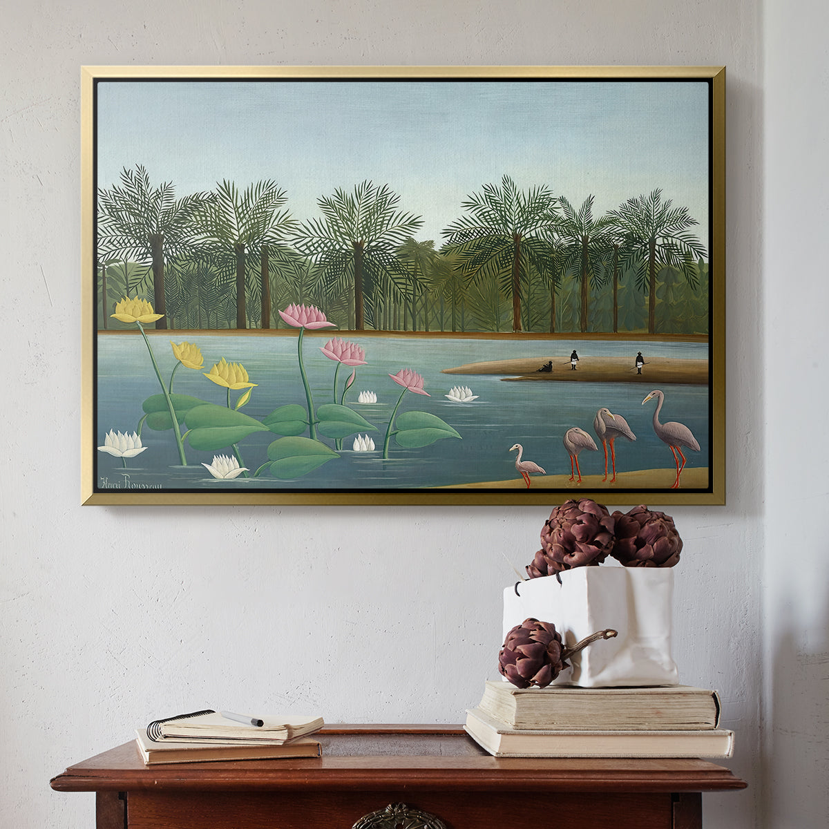 The Flamingoes (Les Flamants), 1907 - Floater Framed Canvas Print