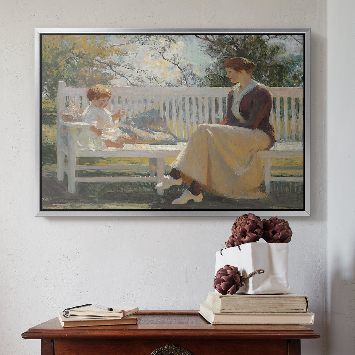 Eleanor and Benny, 1916 - Floater Framed Canvas Print