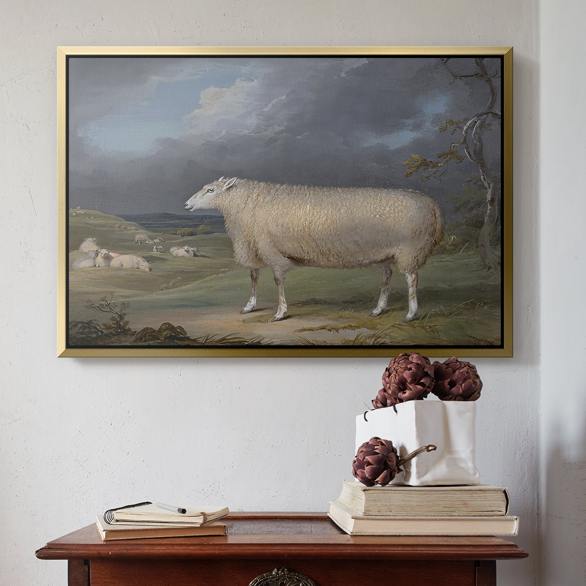 A Border Leicester Ewe, c. 1795-1800 - Floater Framed Canvas Print