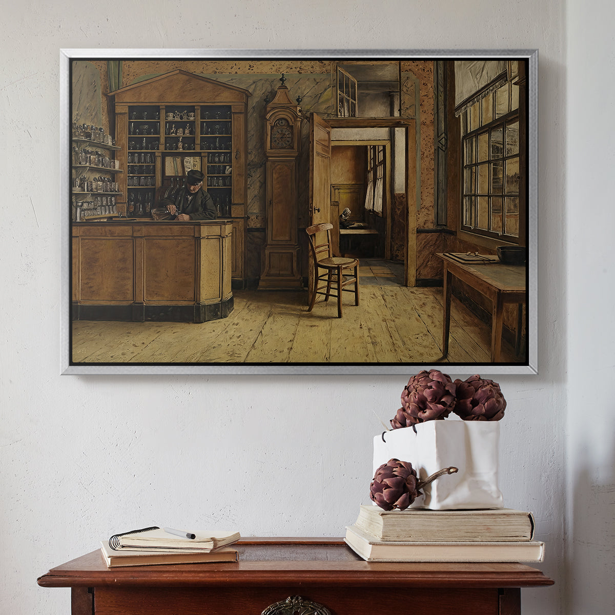 The Old Inn 'Het Loodshuis' in Antwerp, 1877 - Floater Framed Canvas Print