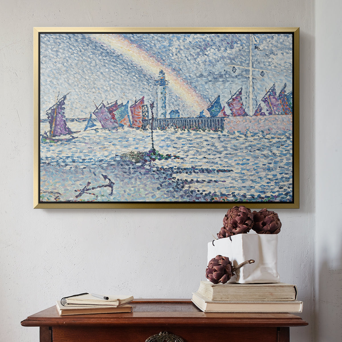 Entrance to the Port of Honfleur, 1899 - Floater Framed Canvas Print